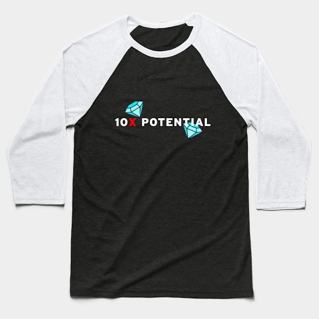 10X Potential Crypto Hidden Gems - Best Seller Black edition Baseball T-Shirt by SeikoDesign